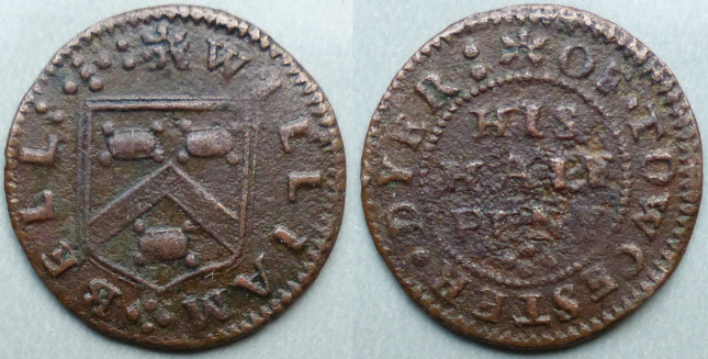 Towcester, William Bell halfpenny N3465